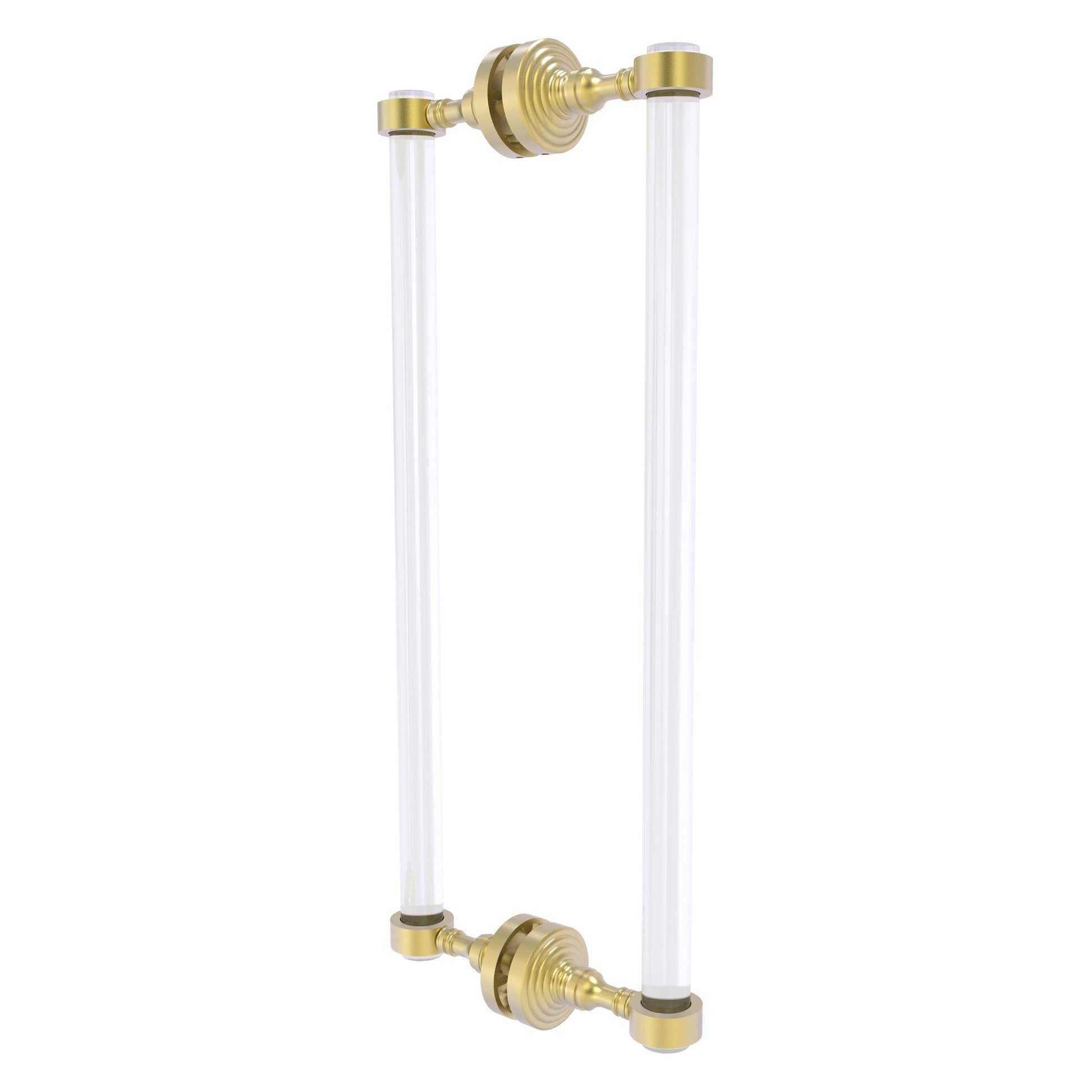 Allied Brass Pacific Grove 8.7" x 2.2" Satin Brass Solid Brass 18-Inch Back to Back Shower Door Pull