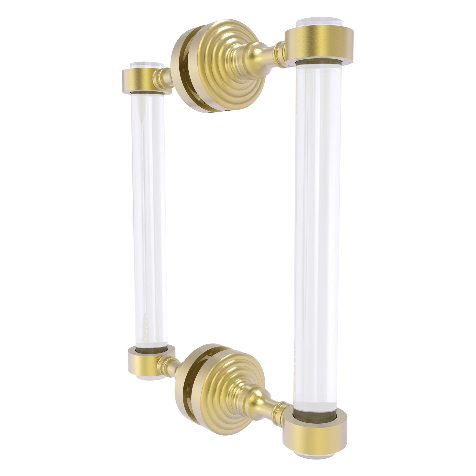 Allied Brass Pacific Grove 8.7" x 2.2" Satin Brass Solid Brass 8-Inch Back to Back Shower Door Pull