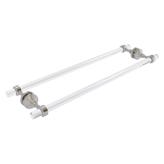 Allied Brass Pacific Grove 8.7" x 2.2" Satin Nickel Solid Brass 24-Inch Back to Back Shower Door Towel Bar