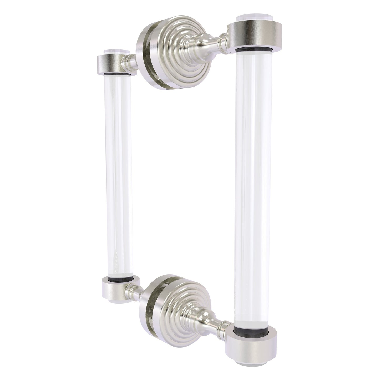 Allied Brass Pacific Grove 8.7" x 2.2" Satin Nickel Solid Brass 8-Inch Back to Back Shower Door Pull