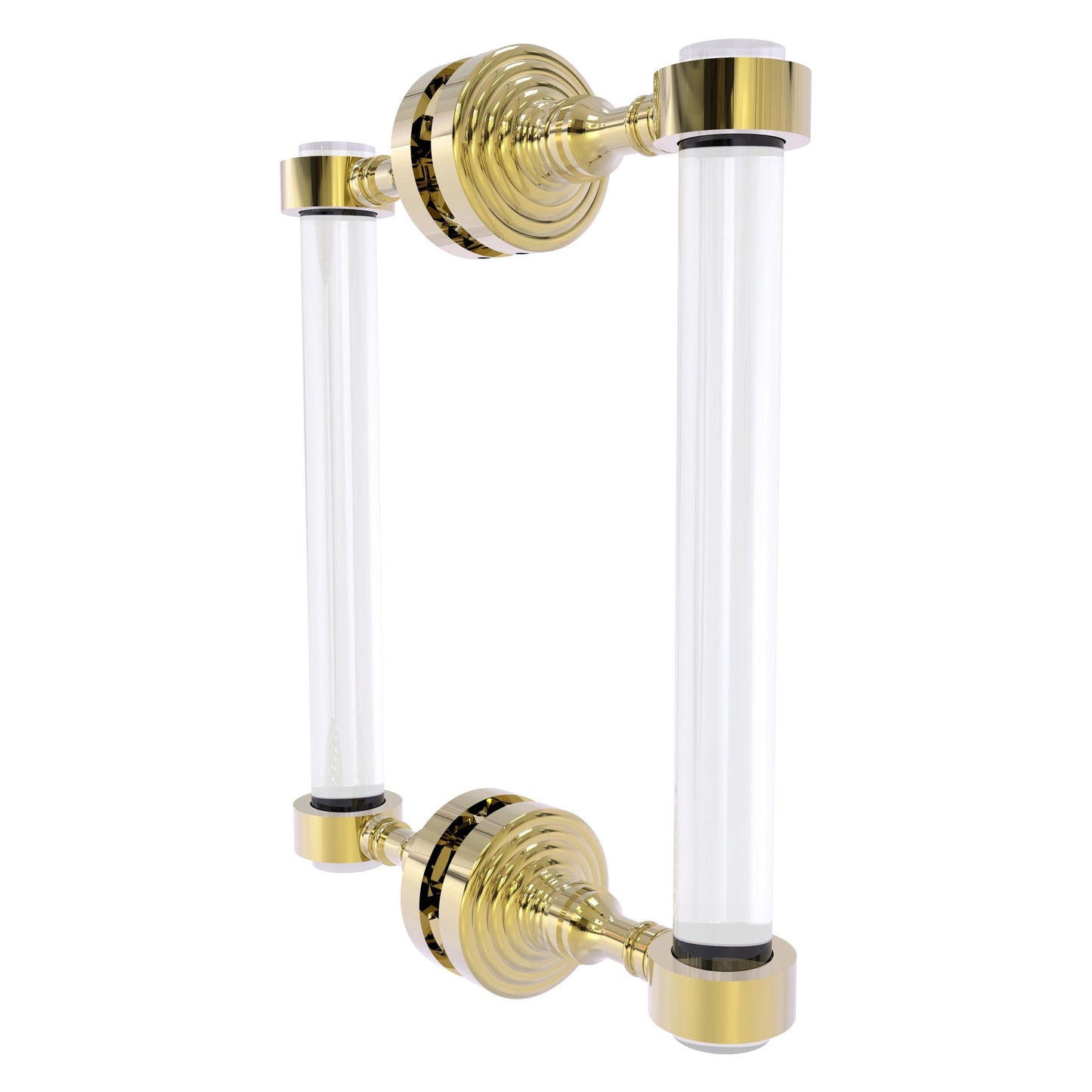 Allied Brass Pacific Grove 8.7" x 2.2" Unlacquered Brass Solid Brass 8-Inch Back to Back Shower Door Pull
