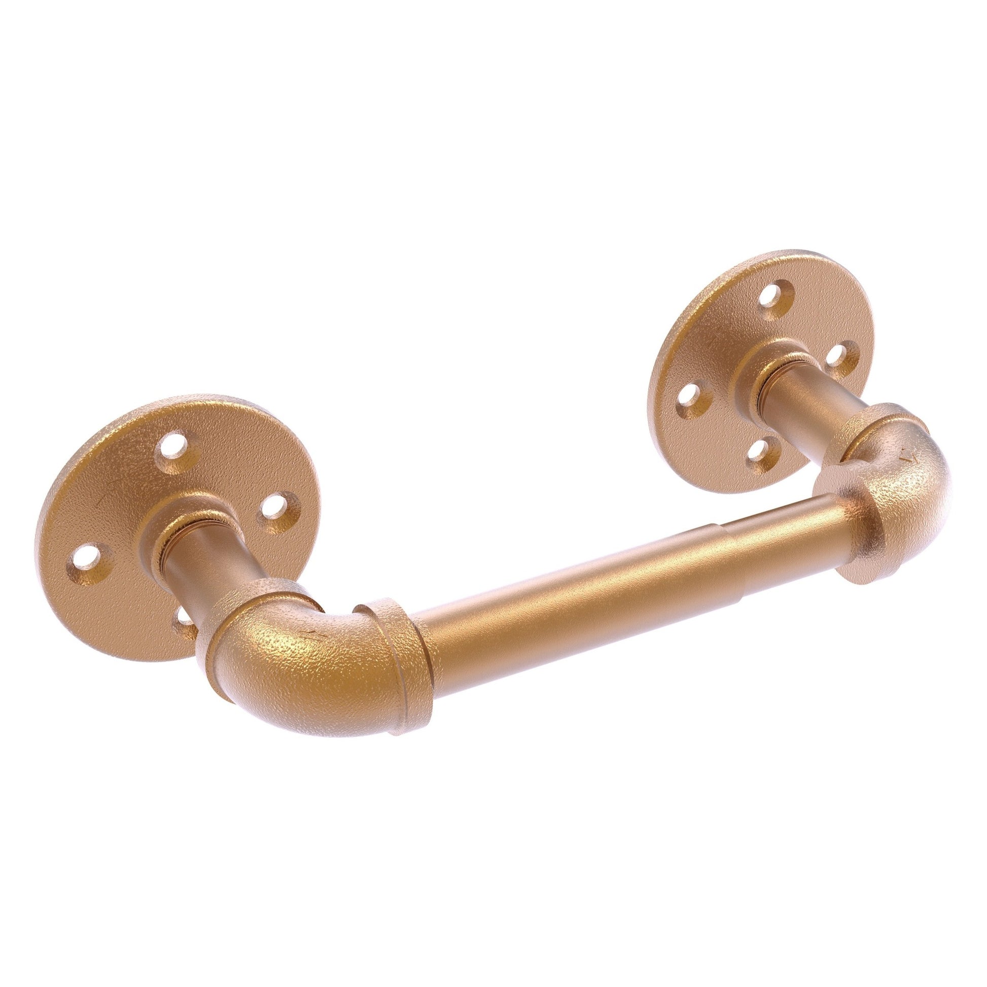 Allied Brass Pipeline 10" x 3.7" Brushed Bronze Solid Brass 2-Post Toilet Paper Holder