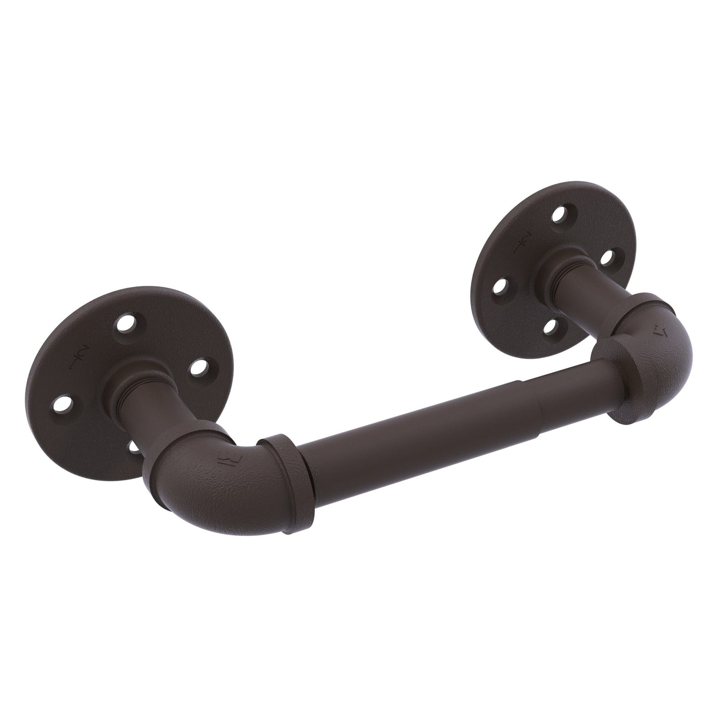 Allied Brass Pipeline 10" x 3.7" Oil Rubbed Bronze Solid Brass 2-Post Toilet Paper Holder