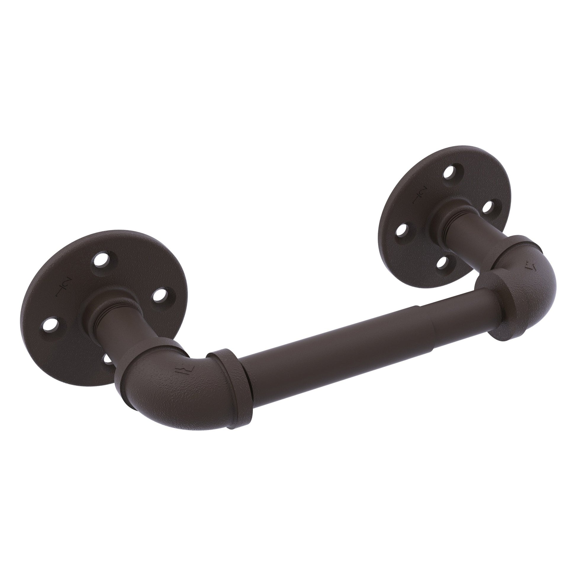 Allied Brass Pipeline 10" x 3.7" Oil Rubbed Bronze Solid Brass 2-Post Toilet Paper Holder