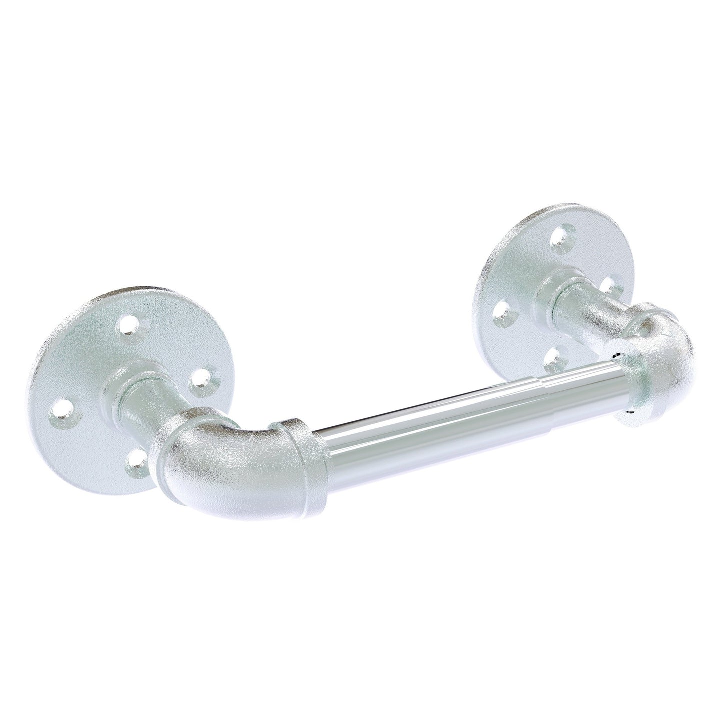 Allied Brass Pipeline 10" x 3.7" Polished Chrome Solid Brass 2-Post Toilet Paper Holder