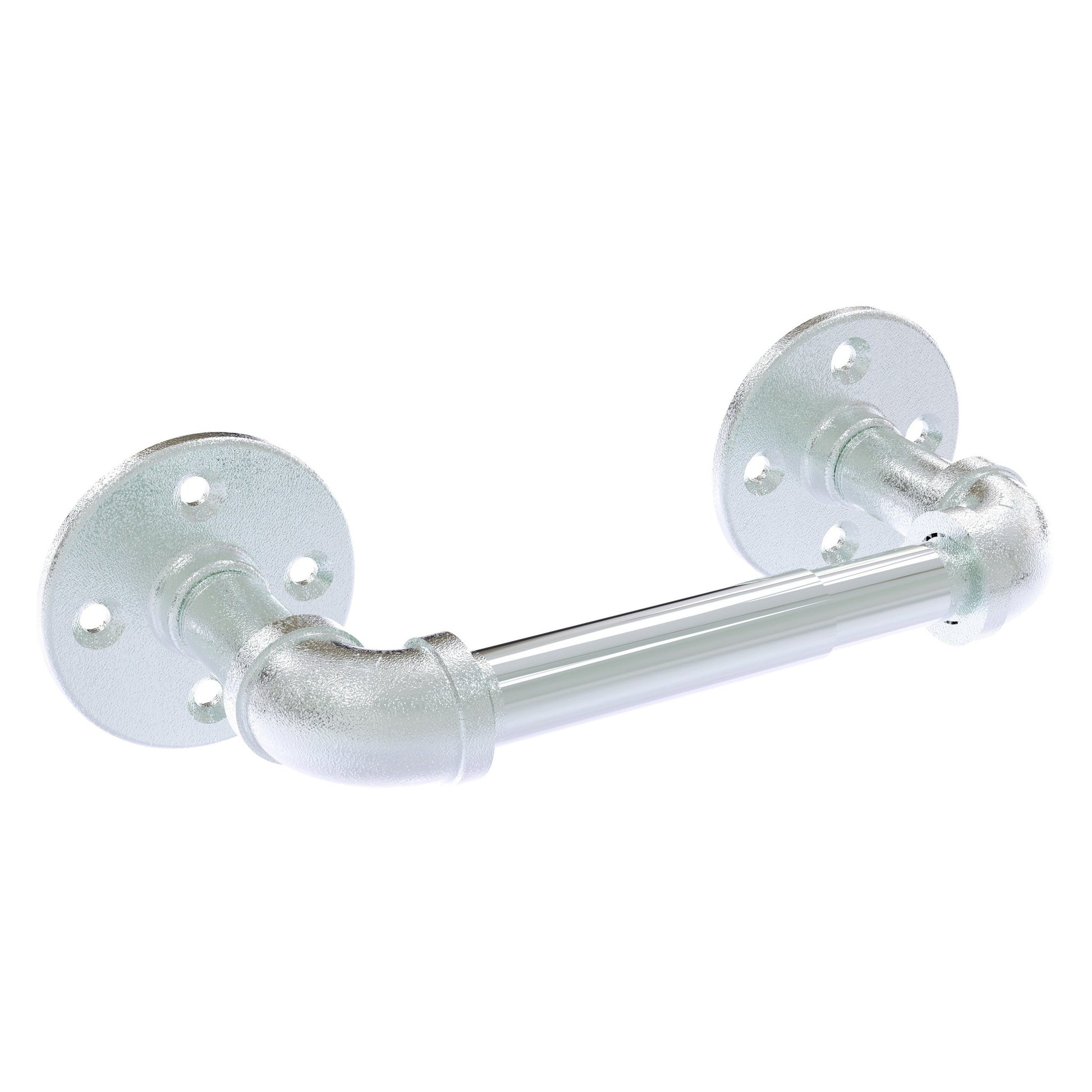 Allied Brass Pipeline 10" x 3.7" Polished Chrome Solid Brass 2-Post Toilet Paper Holder
