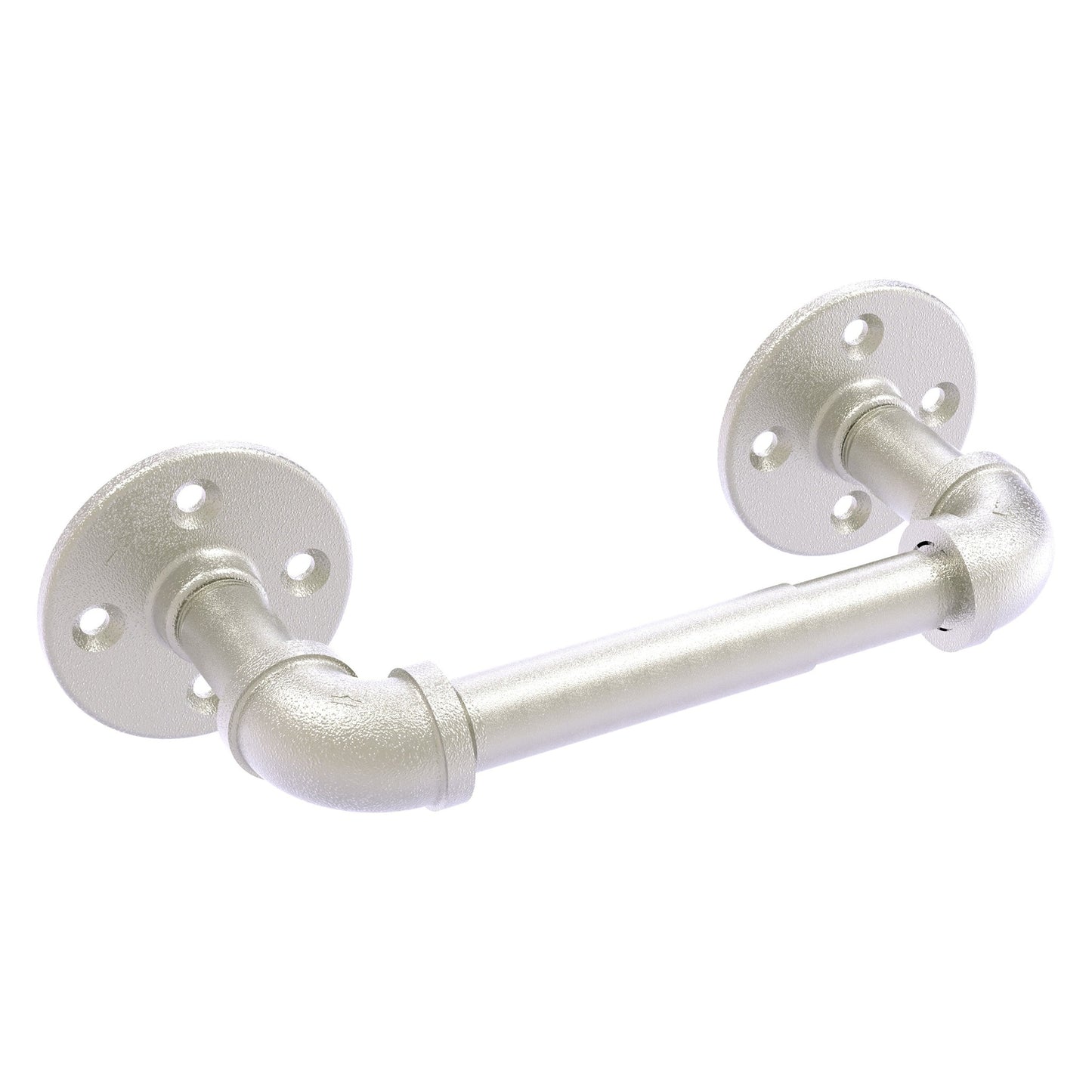 Allied Brass Pipeline 10" x 3.7" Satin Nickel Solid Brass 2-Post Toilet Paper Holder