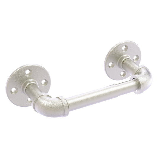 Allied Brass Pipeline 10" x 3.7" Satin Nickel Solid Brass 2-Post Toilet Paper Holder