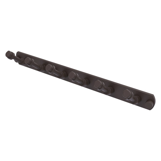 Allied Brass Pipeline 15.5" x 2.5" Oil Rubbed Bronze Solid Brass 6-Position Tie and Belt Rack