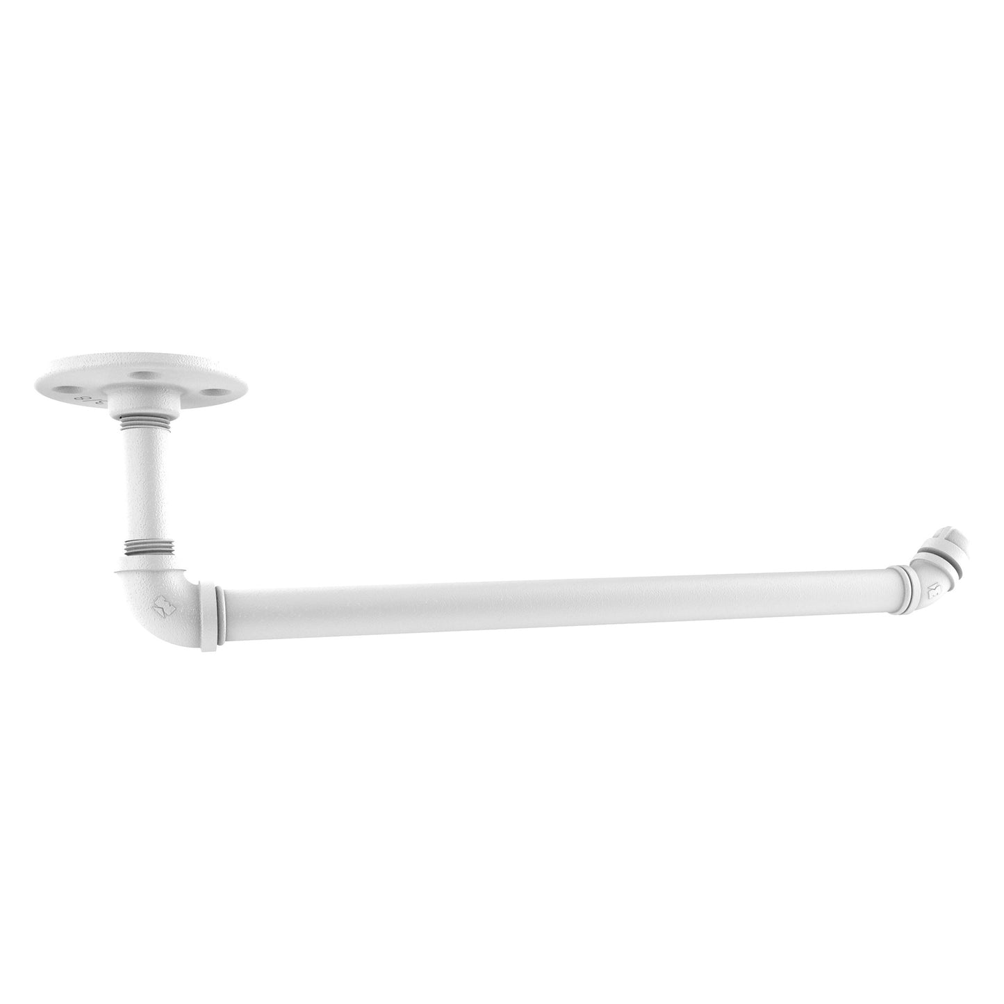 Allied Brass Pipeline 15.5" x 3" Matte White Solid Brass Under Cabinet Paper Towel Holder