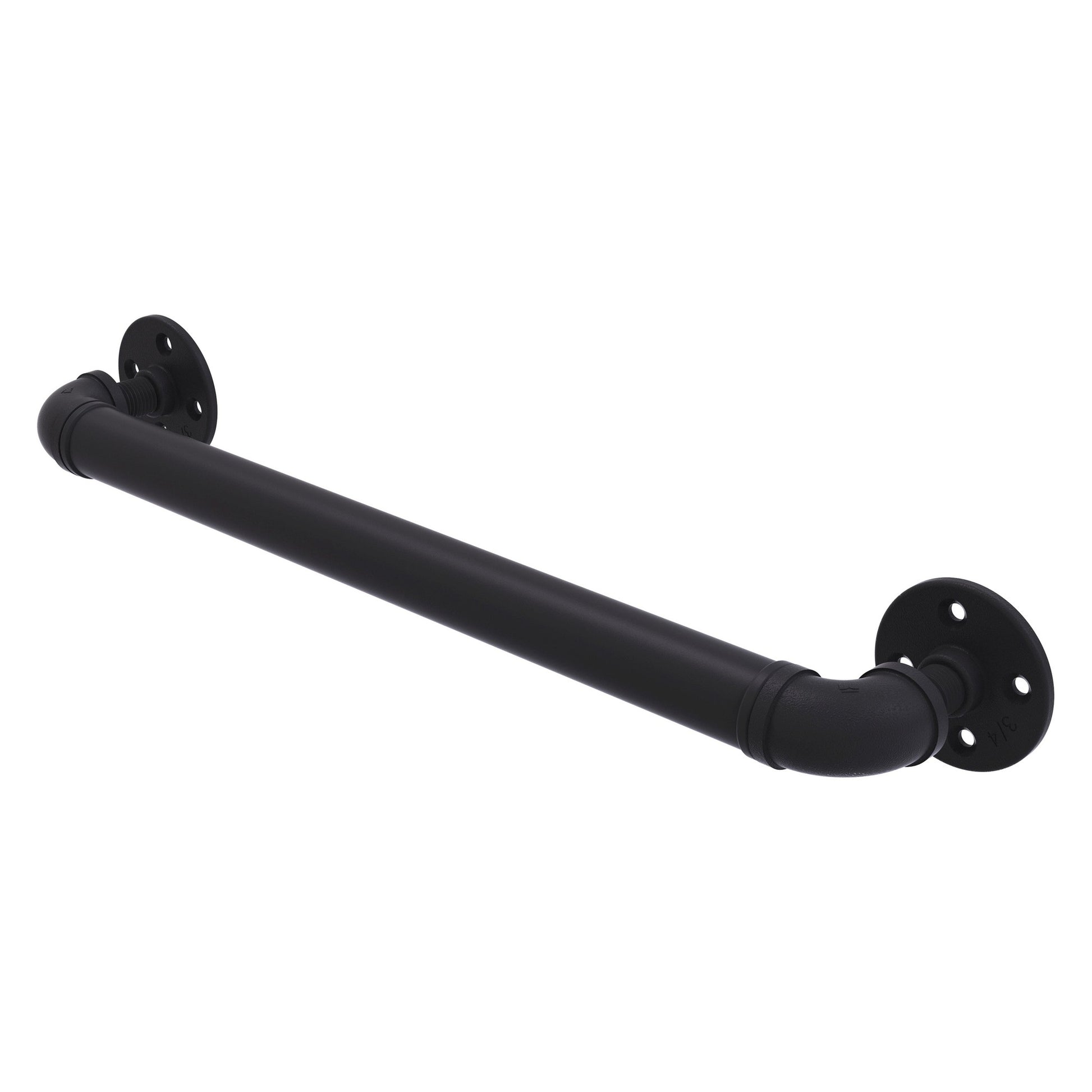 Allied Brass Pipeline 27" x 3.6" Matte Black Solid Brass Grab Bar