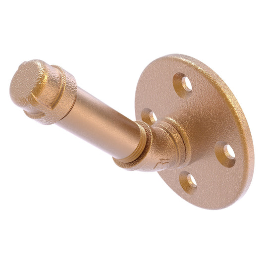 Allied Brass Pipeline 3" x 3.4" Brushed Bronze Solid Brass Single Robe Hook