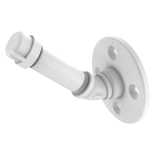 Allied Brass Pipeline 3" x 3.4" Matte White Solid Brass Single Robe Hook
