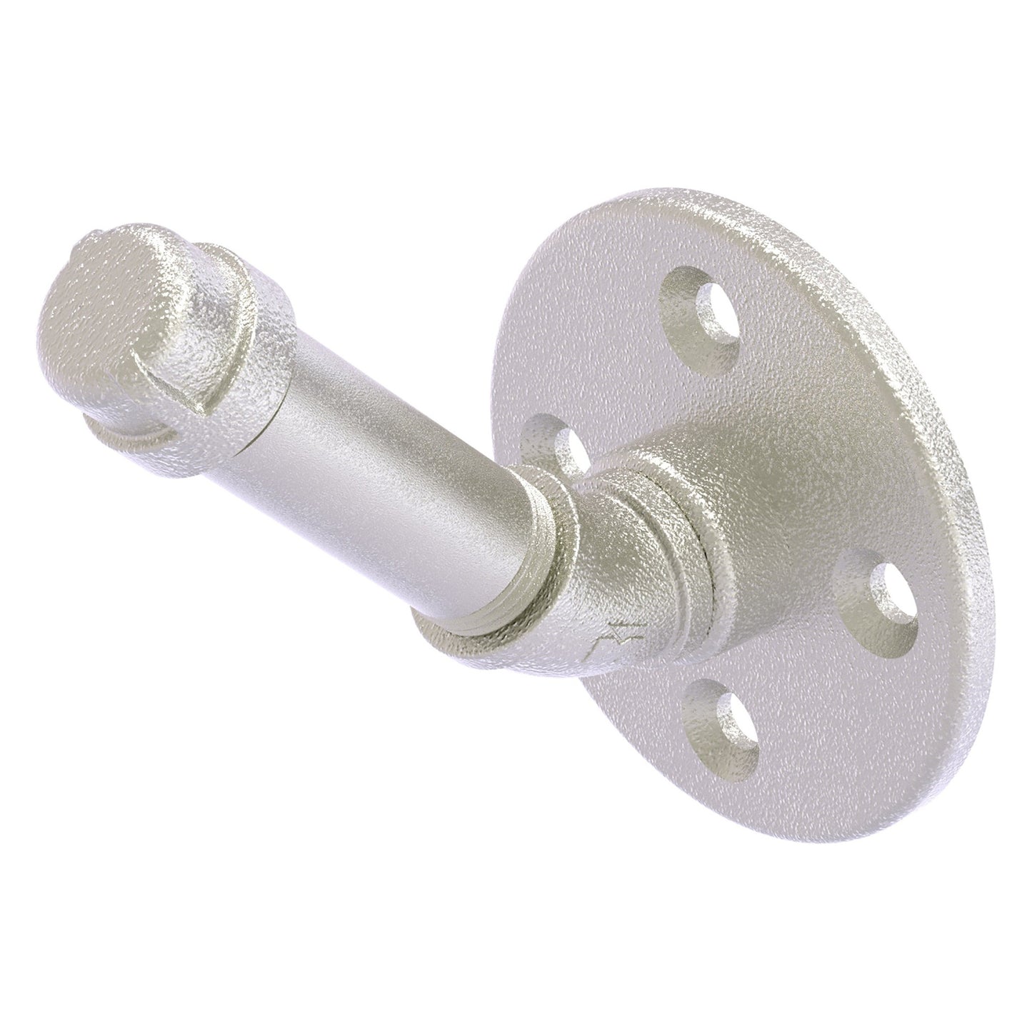 Allied Brass Pipeline 3" x 3.4" Satin Nickel Solid Brass Single Robe Hook