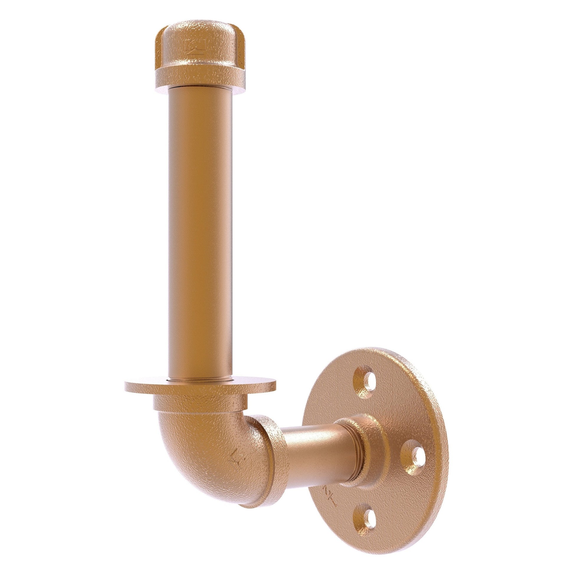 Allied Brass Pipeline 3" x 4.1" Brushed Bronze Solid Brass Upright Toilet Paper Holder