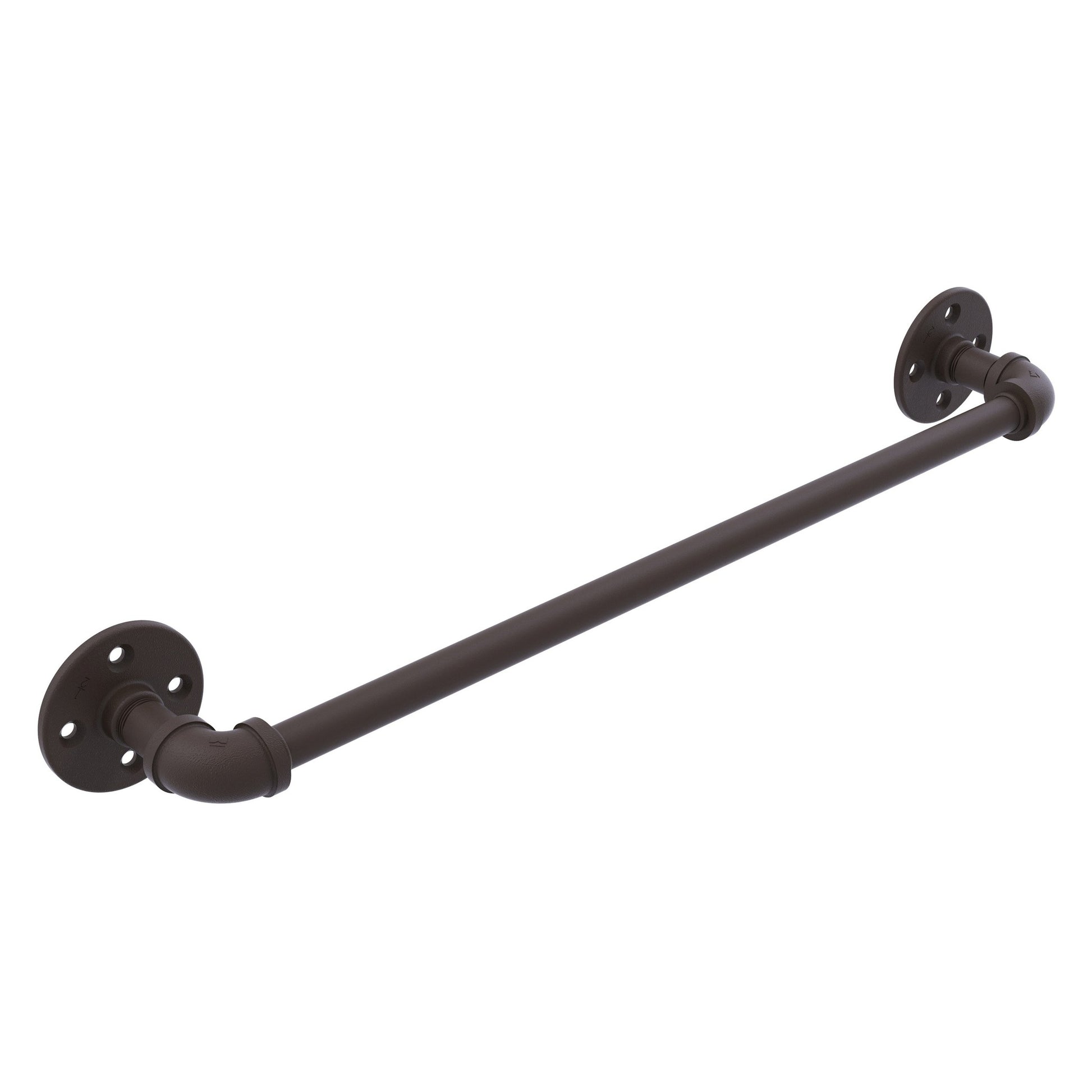 Allied Brass Pipeline 30" x 3.3" Oil Rubbed Bronze Solid Brass Towel Bar