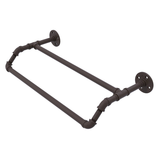 Allied Brass Pipeline 36" x 10.3" Oil Rubbed Bronze Solid Brass Double Towel Bar