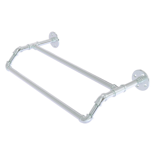 Allied Brass Pipeline 36" x 10.3" Polished Chrome Solid Brass Double Towel Bar