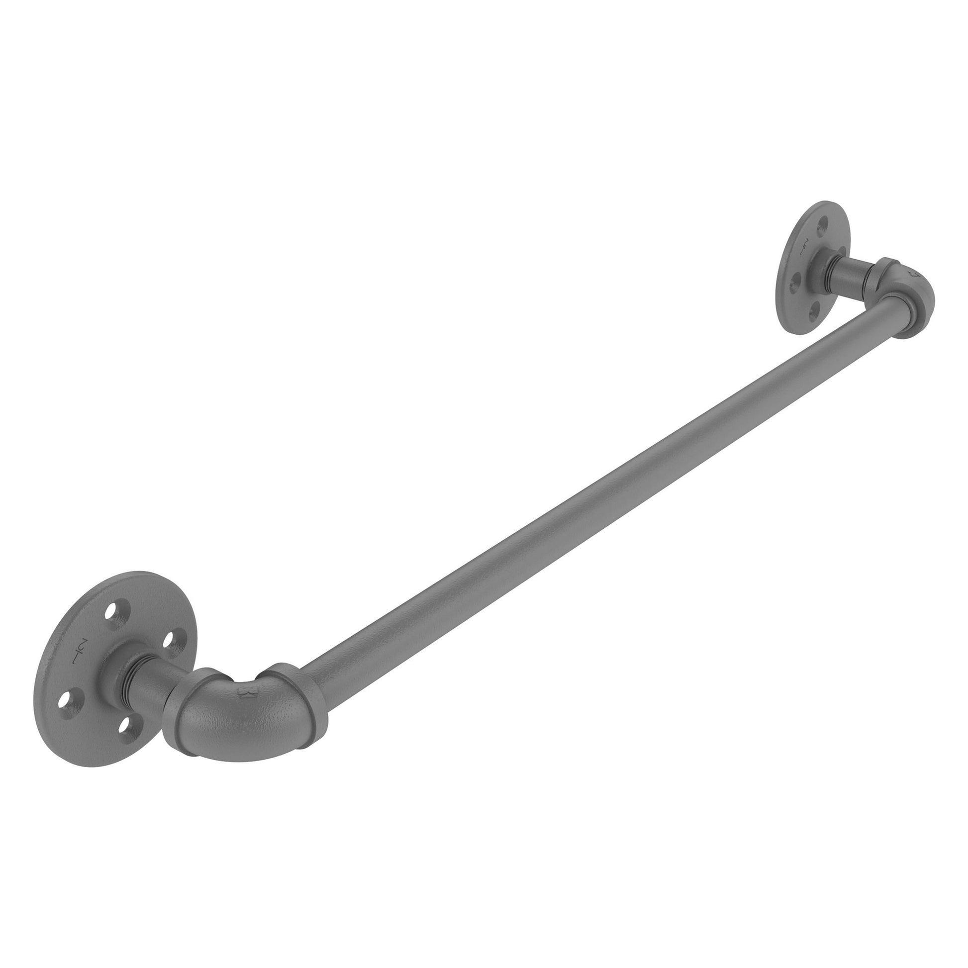 Allied Brass Pipeline 36" x 3.3" Matte Gray Solid Brass Towel Bar