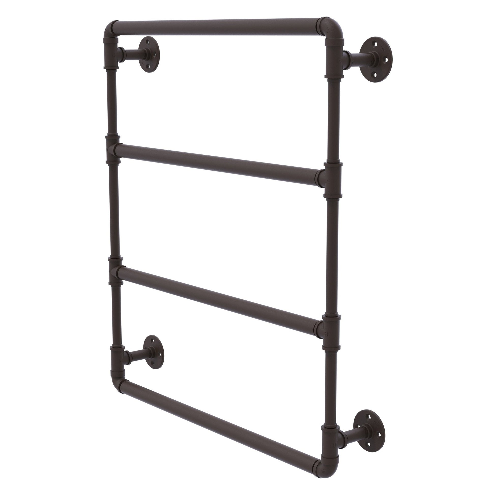 Allied Brass Pipeline 36" x 4.4" Oil Rubbed Bronze Solid Brass Wall-Mounted Ladder Towel Bar