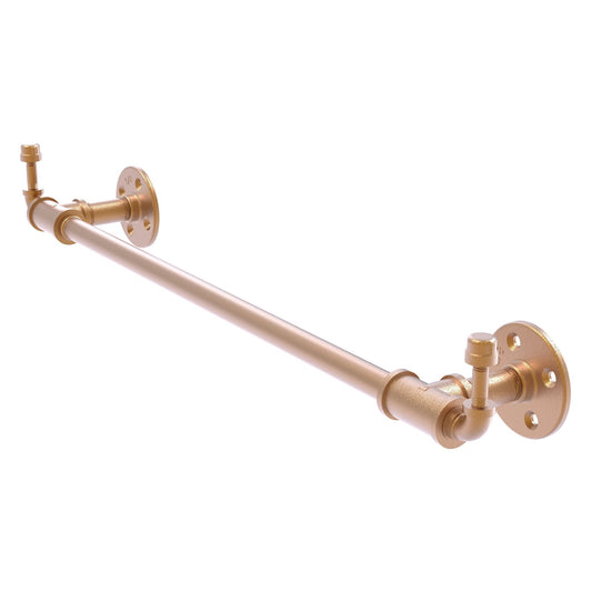 Allied Brass Pipeline 40.5" x 4" Brushed Bronze Solid Brass Towel Bar With Integrated Hooks