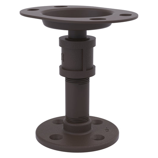 Allied Brass Pipeline 4.3" x 3.2" Oil Rubbed Bronze Solid Brass Vanity Top Toothbrush Holder