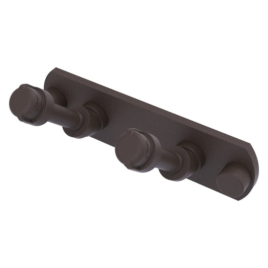 Allied Brass Pipeline 5.5" x 2.5" Oil Rubbed Bronze Solid Brass 2-Position Multi Hook