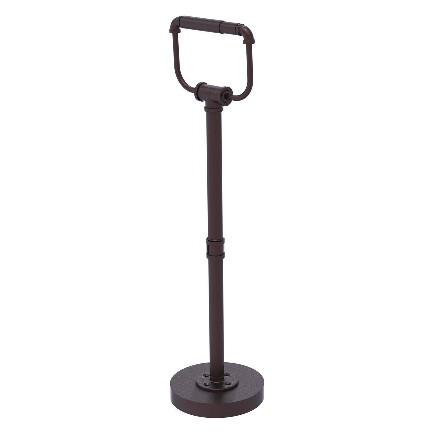 Allied Brass Pipeline 7" x 6" Antique Bronze Solid Brass Free Standing Toilet Tissue Stand