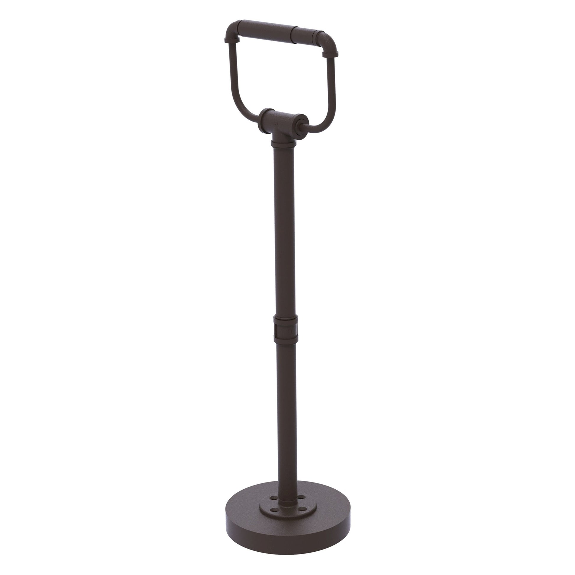 Allied Brass Pipeline 7" x 6" Oil Rubbed Bronze Solid Brass Free Standing Toilet Tissue Stand