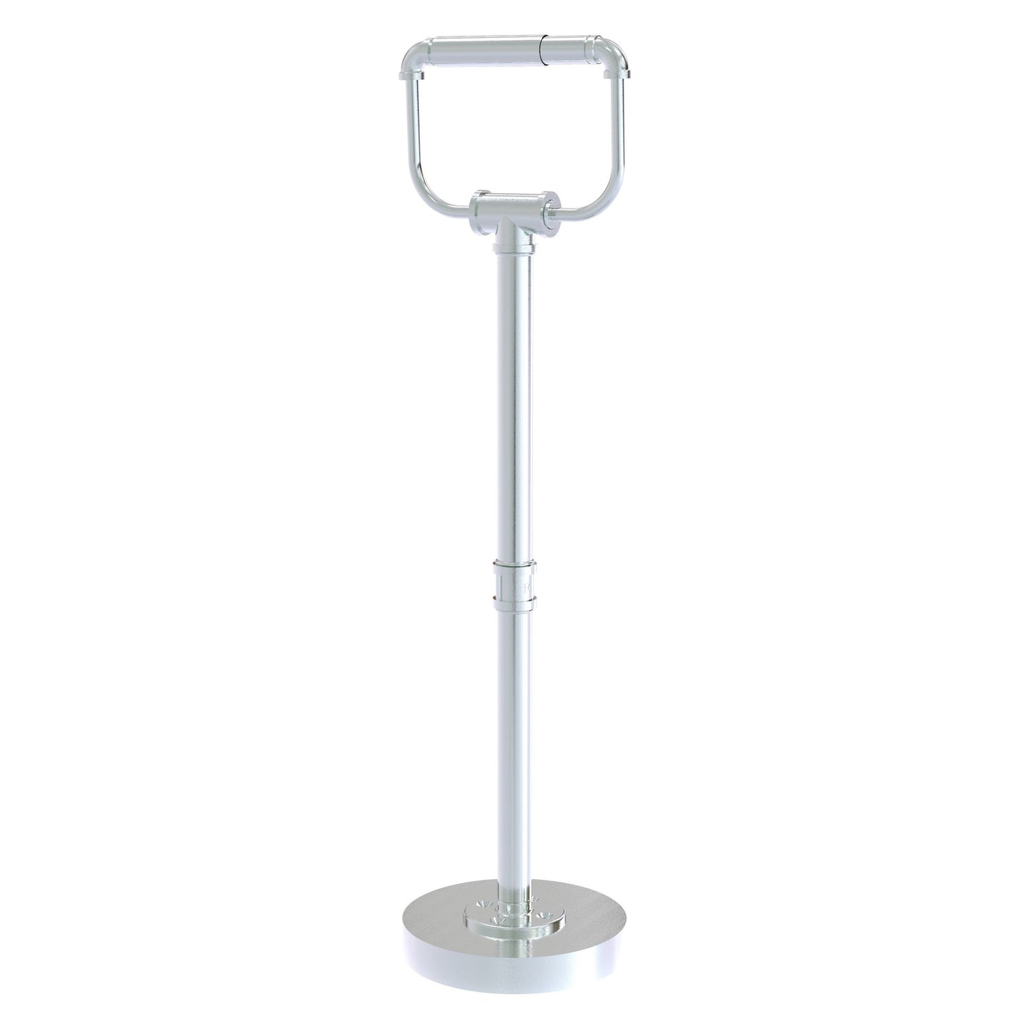 Allied Brass Pipeline 7" x 6" Polished Chrome Solid Brass Free Standing Toilet Tissue Stand