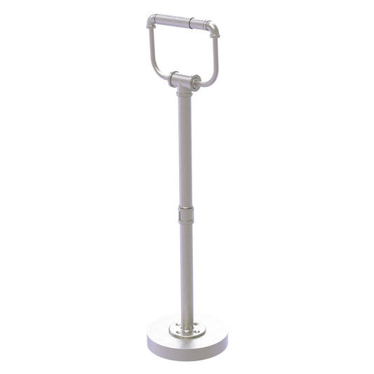 Allied Brass Pipeline 7" x 6" Satin Nickel Solid Brass Free Standing Toilet Tissue Stand