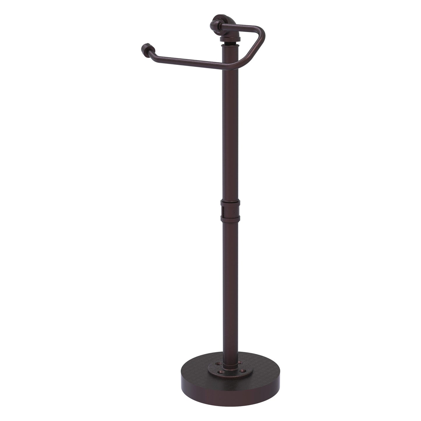 Allied Brass Pipeline 7.9" x 7.7" Antique Bronze Solid Brass Free Standing Euro Style Toilet Tissue Stand