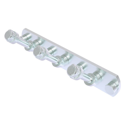 Allied Brass Pipeline 8" x 2.5" Polished Chrome Solid Brass 3-Position Multi Hook