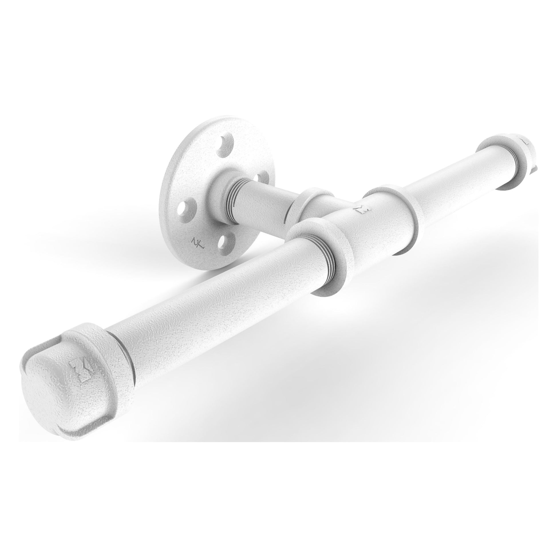 Allied Brass Pipeline 8" x 3.8" Matte White Solid Brass Double Roll Toilet Paper Holder