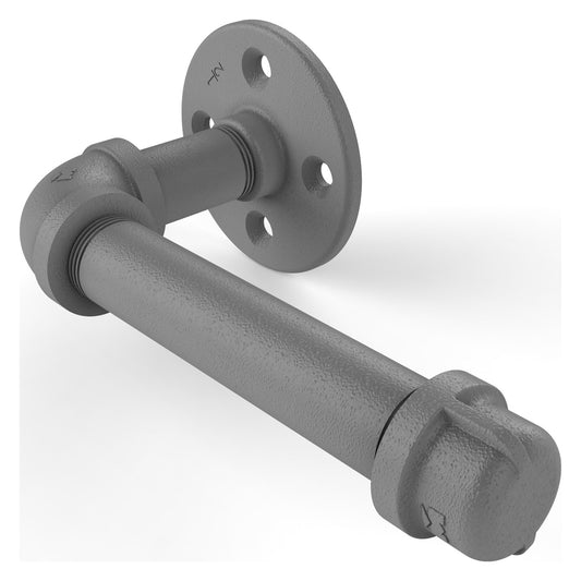 Allied Brass Pipeline 8" x 4.1" Matte Gray Solid Brass European Style Toilet Tissue Holder