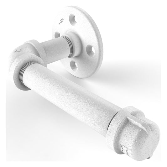 Allied Brass Pipeline 8" x 4.1" Matte White Solid Brass European Style Toilet Tissue Holder