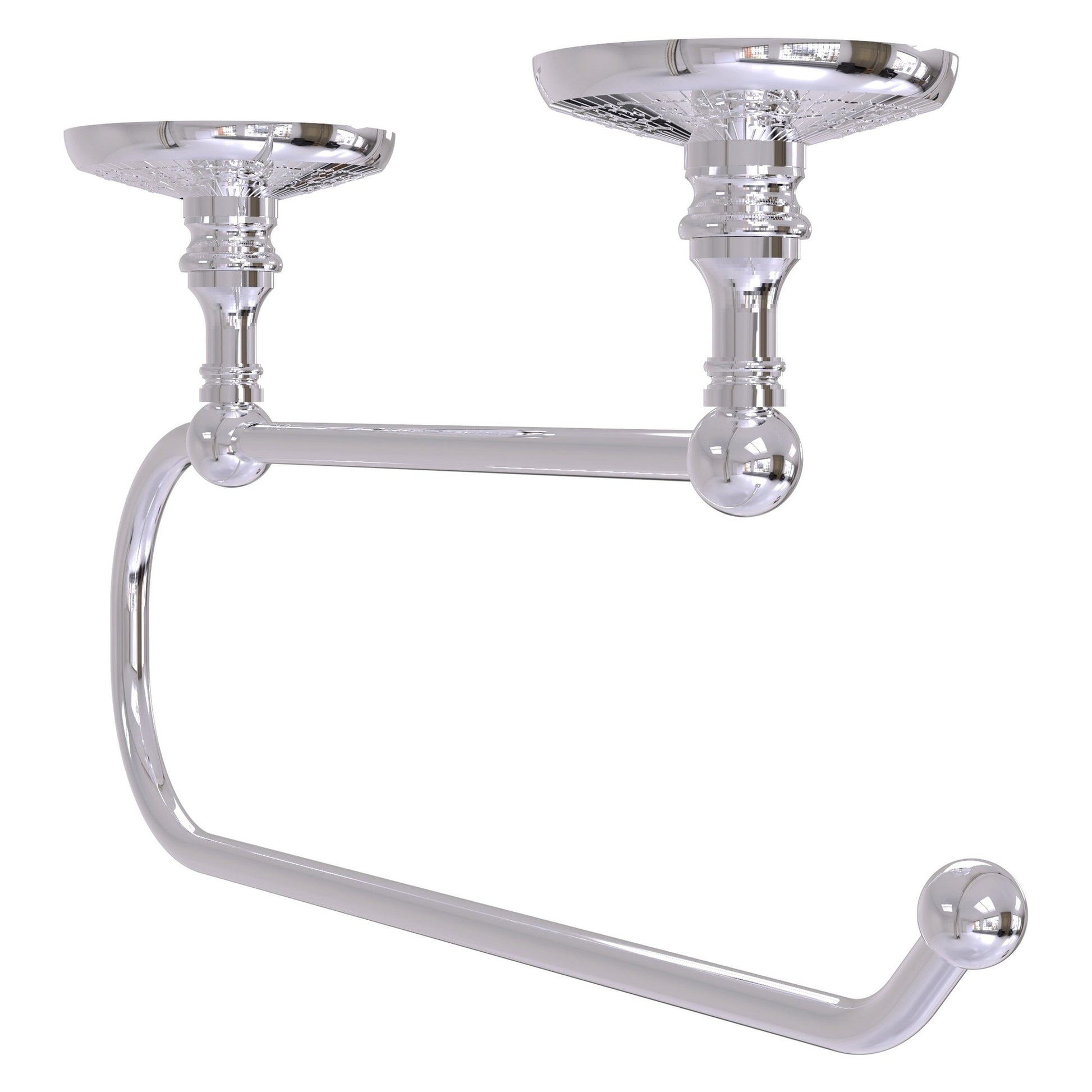 Allied Brass Prestige Monte Carlo 15" x 2.5" Polished Chrome Solid Brass Under Cabinet Paper Towel Holder