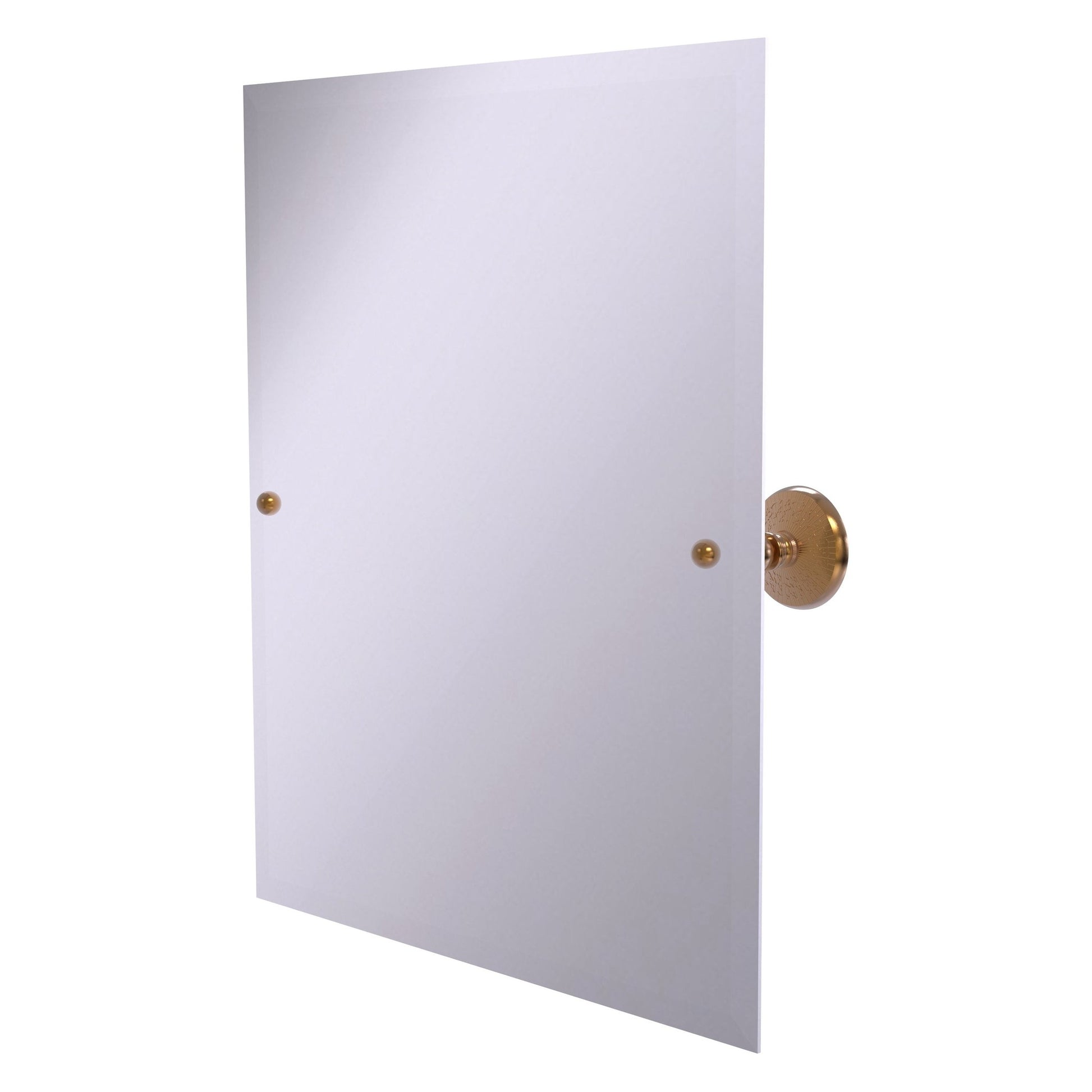 Allied Brass Prestige Monte Carlo 26" x 21" Brushed Bronze Solid Brass Frameless Rectangular Tilt Mirror With Beveled Edge