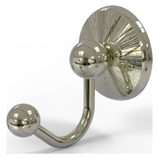 Allied Brass Prestige Monte Carlo 3.2" x 4.45" Polished Nickel Solid Brass Robe Hook