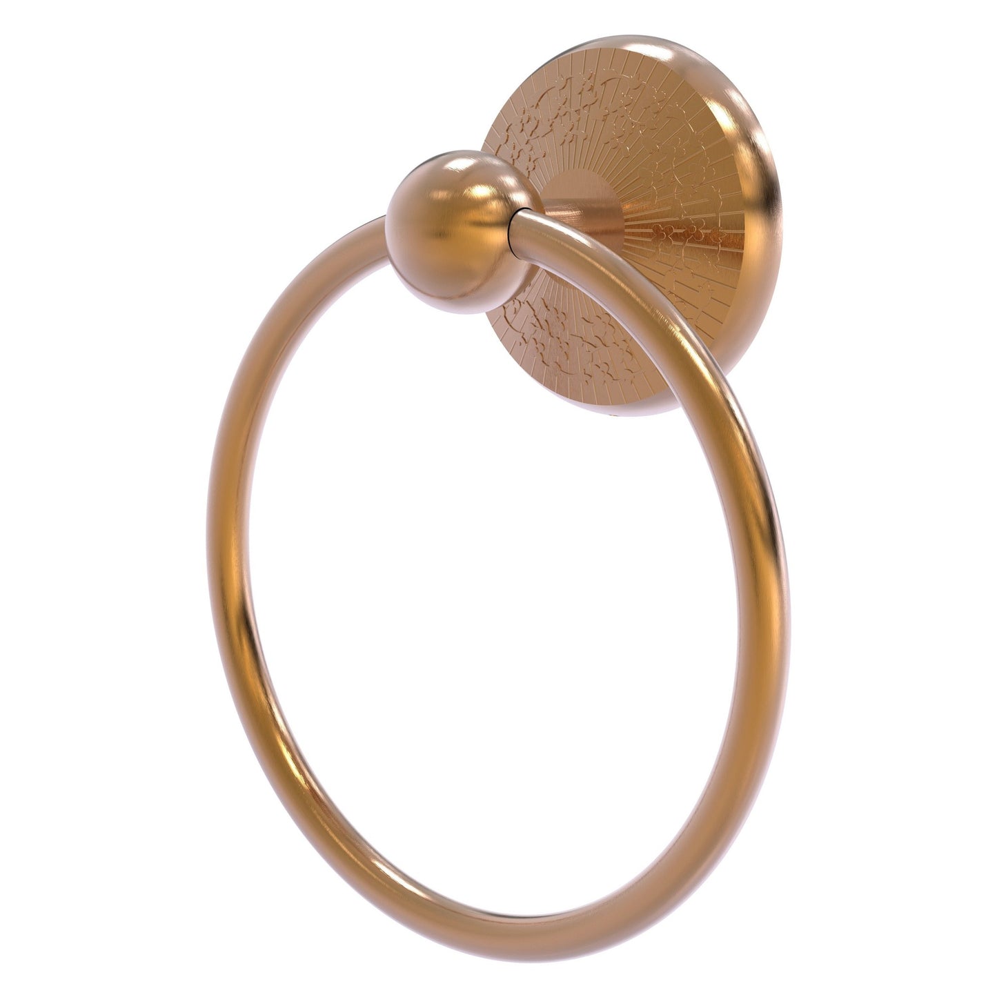 Allied Brass Prestige Monte Carlo 6" x 6" Brushed Bronze Solid Brass Towel Ring