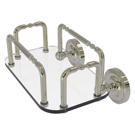 Allied Brass Prestige Regal 10.25" x 7.5" Polished Nickel Solid Brass Wall-Mounted Guest Towel Holder