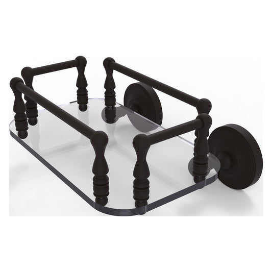 Allied Brass Prestige Regal 10.25" x 8" Oil Rubbed Bronze Solid Brass PR-GT-6 Wall-Mounted Glass Guest Towel Tray