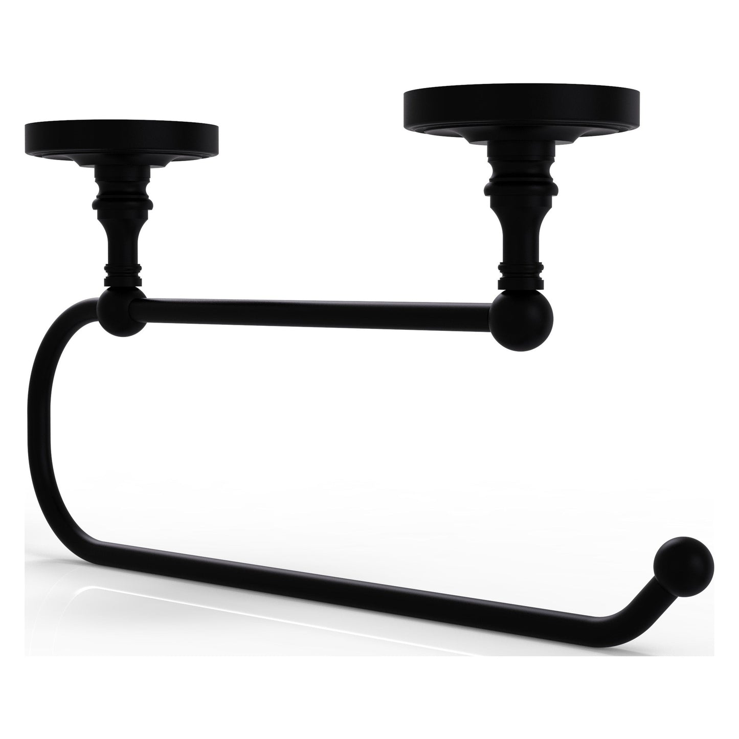 Allied Brass Prestige Regal 15" x 2.5" Matte Black Solid Brass Under Cabinet Paper Towel Holder