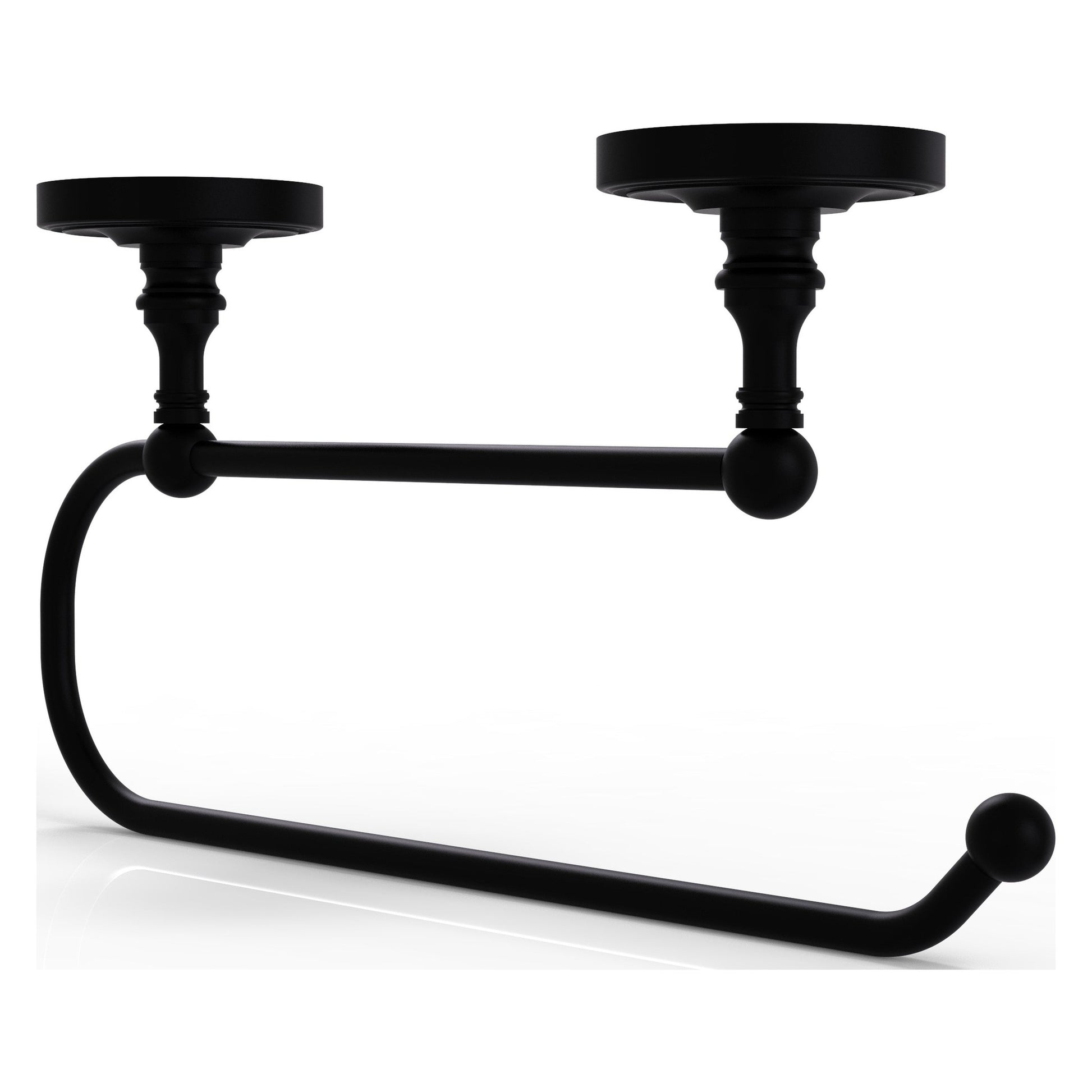 Allied Brass Prestige Regal 15" x 2.5" Matte Black Solid Brass Under Cabinet Paper Towel Holder