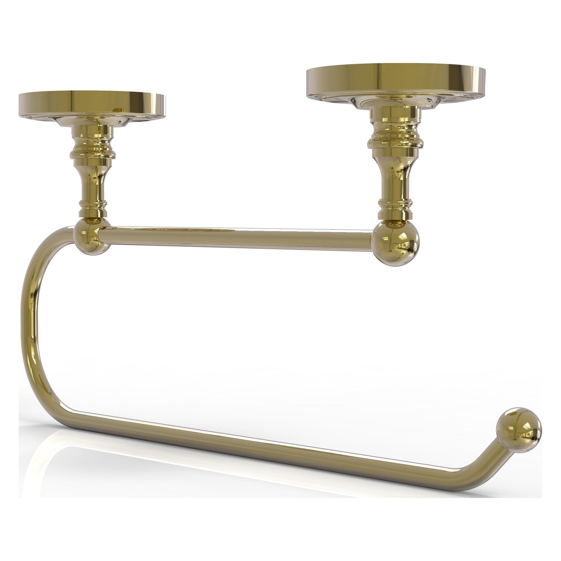 Allied Brass Prestige Regal 15" x 2.5" Unlacquered Brass Solid Brass Under Cabinet Paper Towel Holder