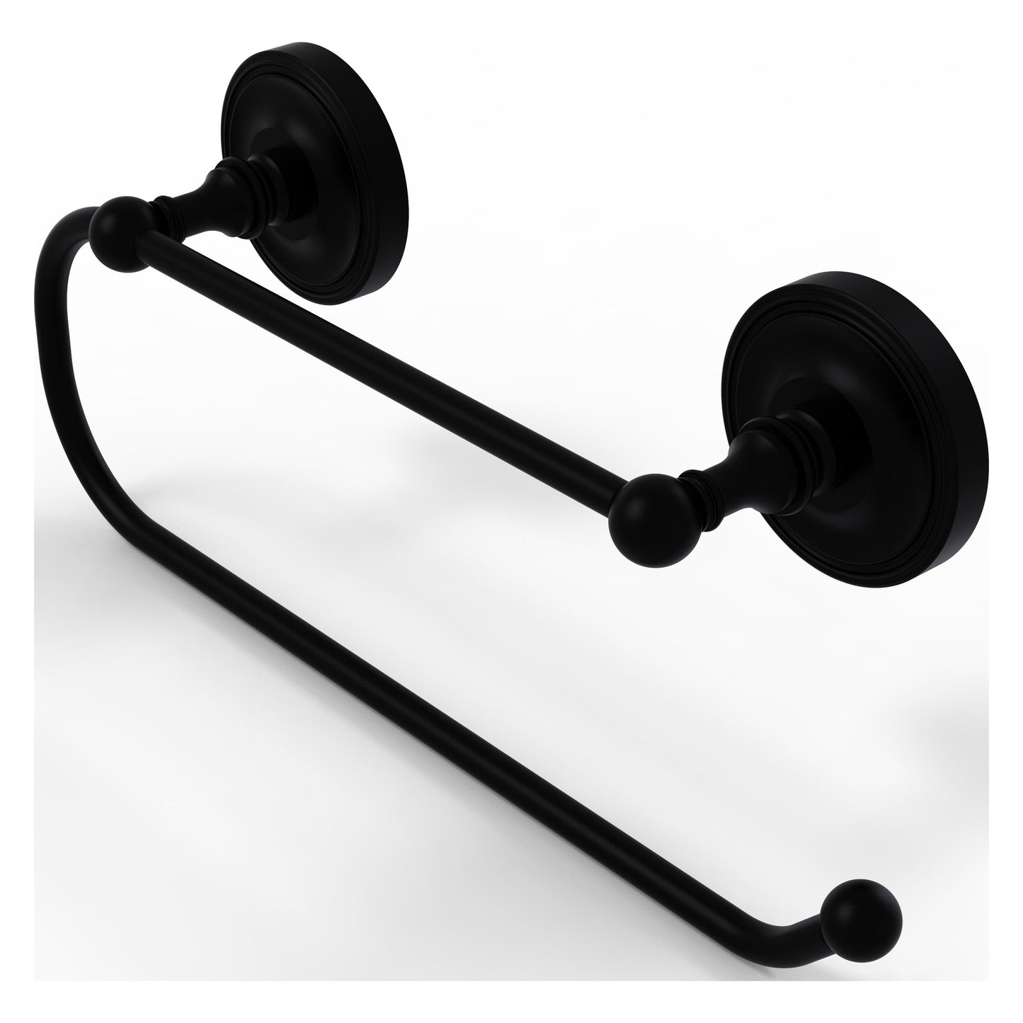 Allied Brass Prestige Regal 15" x 3.5" Matte Black Solid Brass Wall-Mounted Paper Towel Holder