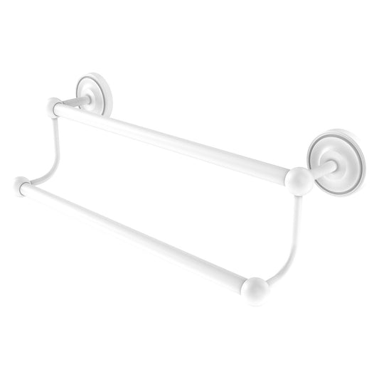 Allied Brass Prestige Regal 18" x 21" Matte White Solid Brass 18-Inch Double Towel Bar