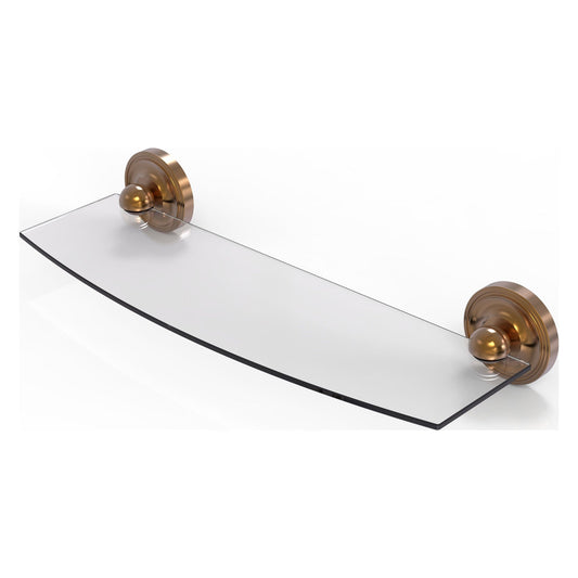 Allied Brass Prestige Regal 18" x 5" Brushed Bronze Solid Brass 18-Inch Glass Shelf