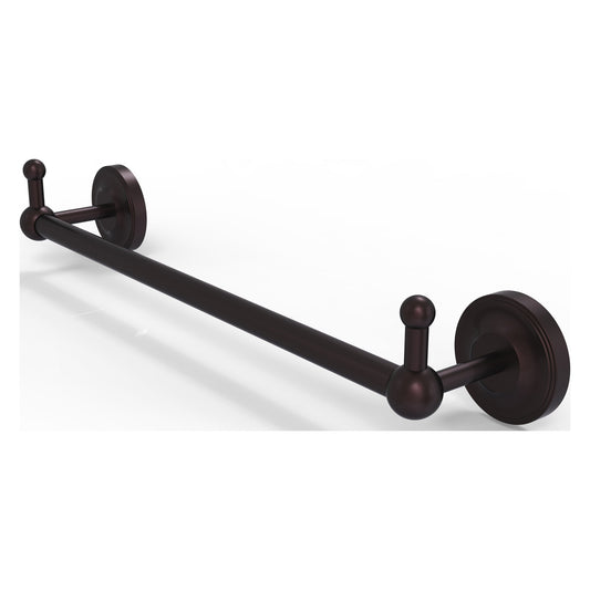 Allied Brass Prestige Regal 20.25" x 3.8" Antique Bronze Solid Brass 18-Inch Towel Bar With Integrated Hooks