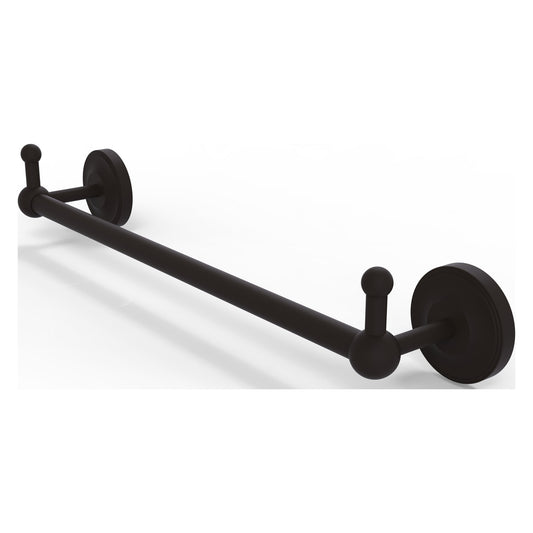 Allied Brass Prestige Regal 20.25" x 3.8" Oil Rubbed Bronze Solid Brass 18-Inch Towel Bar With Integrated Hooks